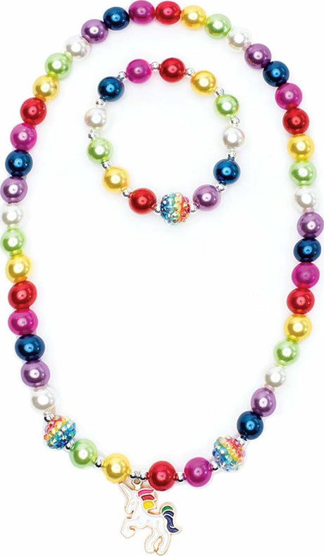 Gumball Rainbow Necklace & Bracelet Set