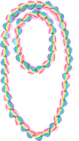 Heart of Many Colours Necklace & Bracelet Set