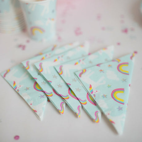 Party Napkins - Unicorn Square (20 Pcs)