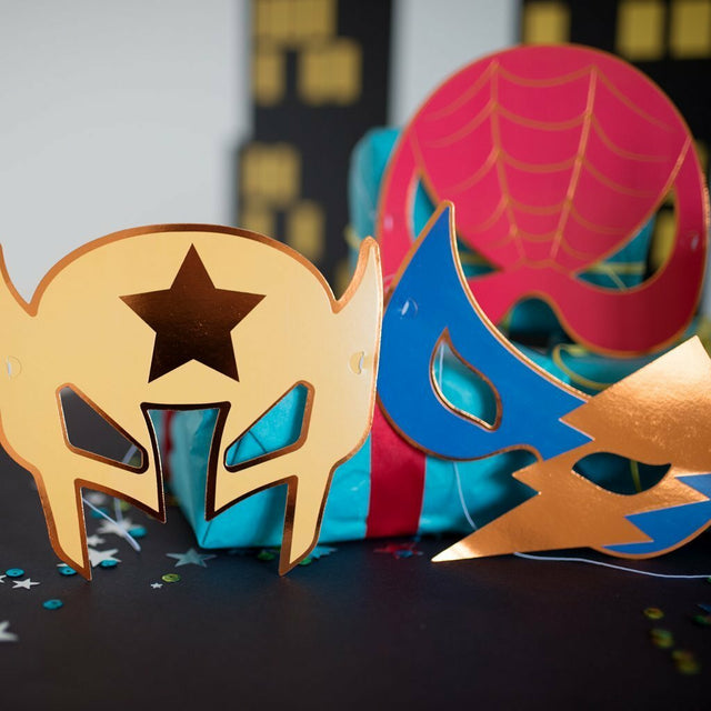 Party Masks - Superhero (8 Pcs)