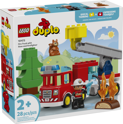 Duplo: Fire Truck with Hose and Firefighter