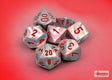 Festive Pop Art/red Polyhedral 7-Dice Set