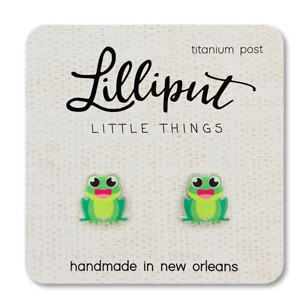 Lilliput Earrings: Frog