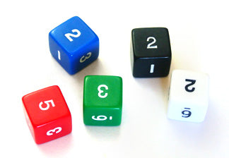 Six Sided Number Dice -