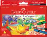 15 ct Watercolor Crayons with free brush