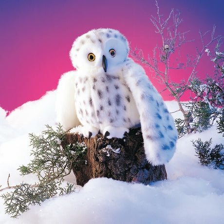Owl, Snowy Turning Head Puppet
