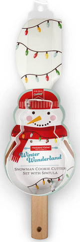 Winter Wonderland Snowman Cookie Cutter Set with Spatula