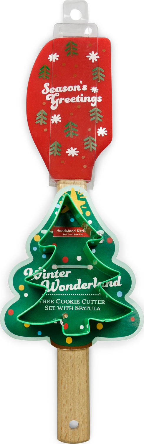 Winter Wonderland Tree Cookie Cutter Set with Spatula