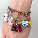 Gold Rainbow Rhinestone Bracelet