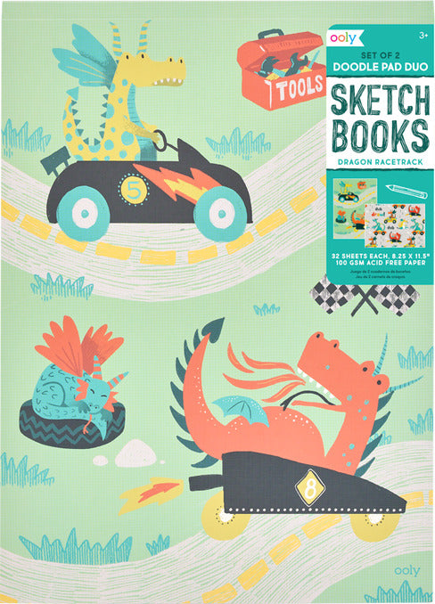 Dragon Race Tracks Doodle Pad Duo Sketchbook