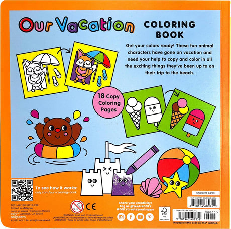 Our Vacation Copy Coloring Book (7.8" x 7.8")