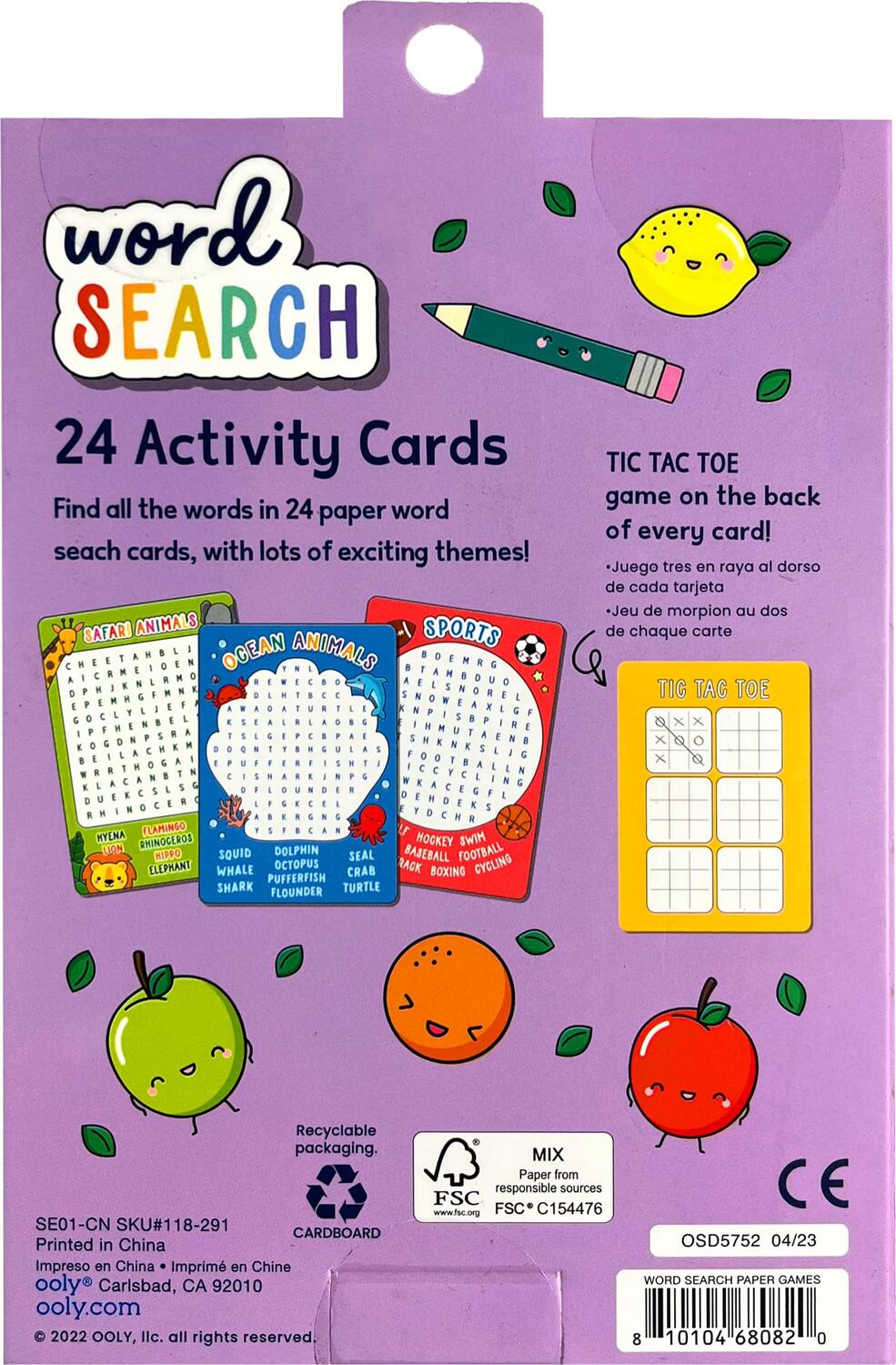 Paper Games: Word Search Activity Cards - Set of 24