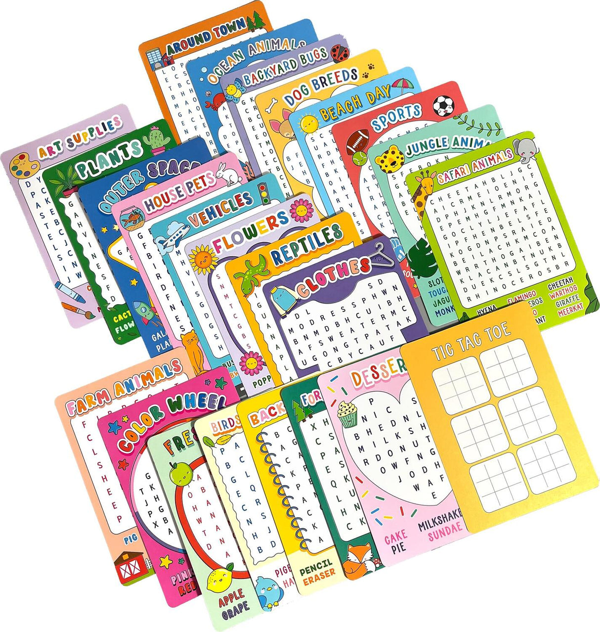 Paper Games: Word Search Activity Cards - Set of 24