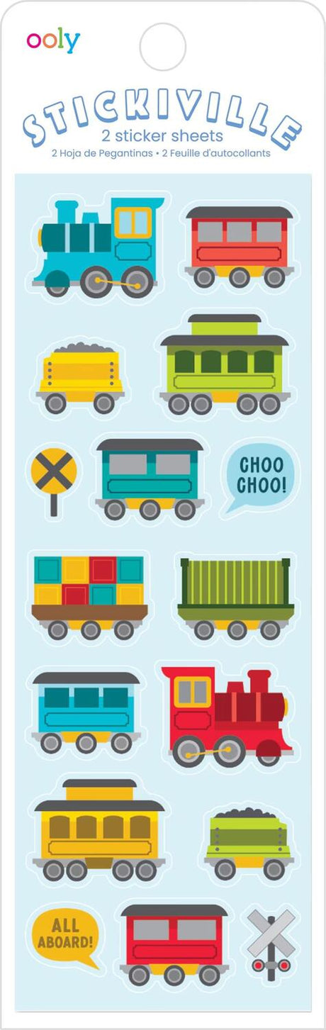 Sticikiville Stickers: All Aboard! - Skinny (2 Sheets)
(Paper)