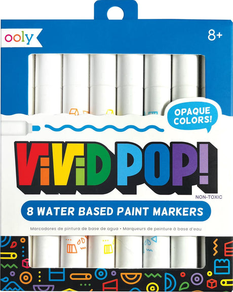 Vivid Pop! Water Based Paint Markers - 8 Colors