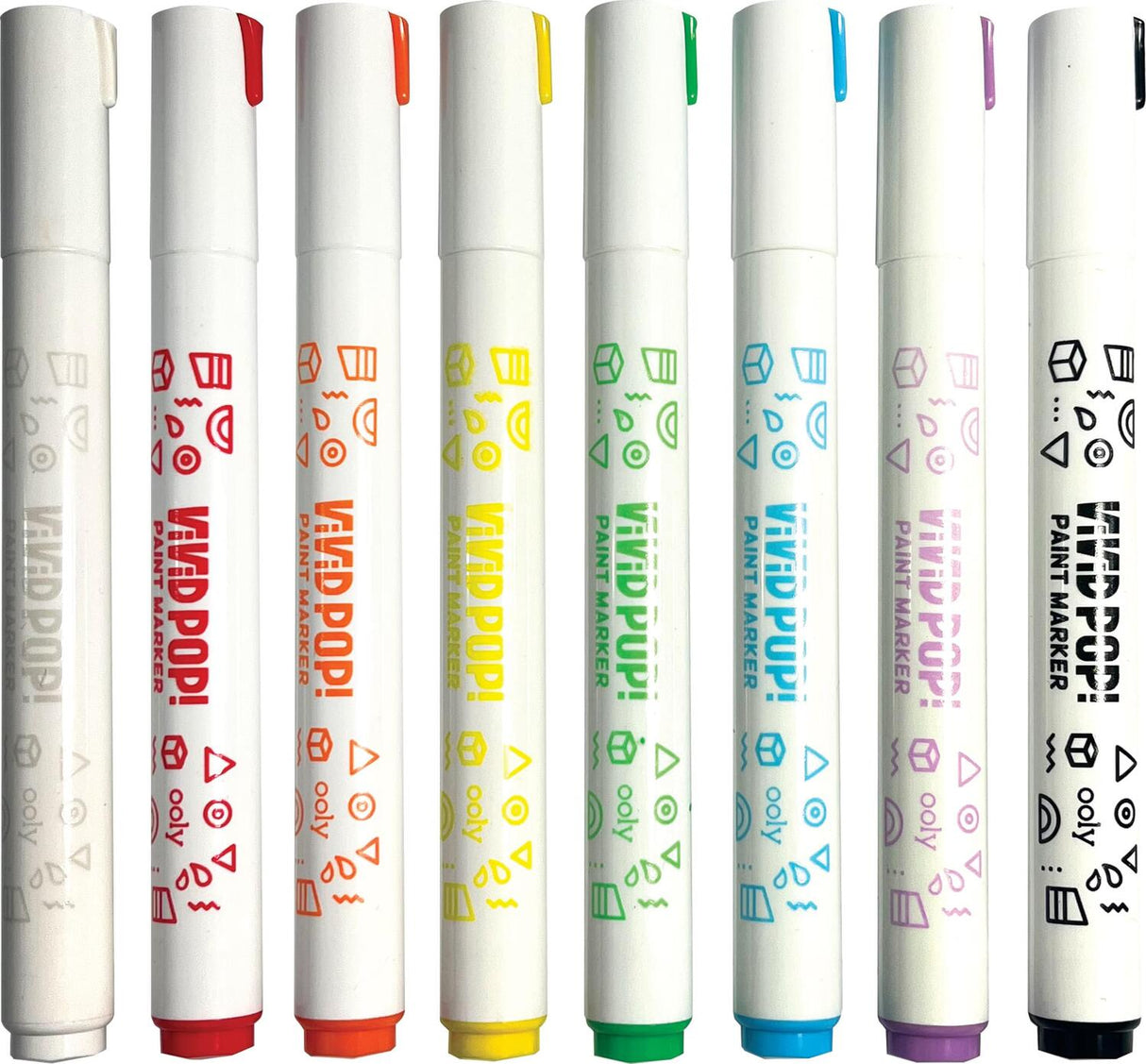 Vivid Pop! Water Based Paint Markers - 8 Colors