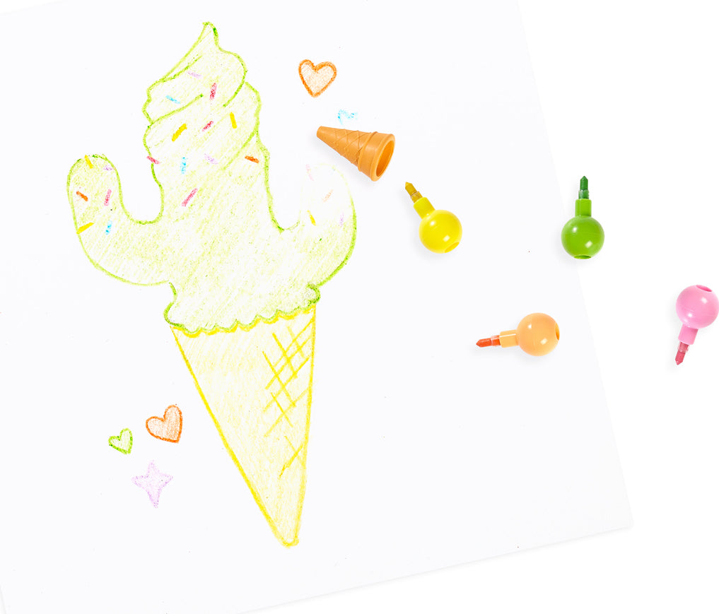 Ice Cream Scoop Crayon Eraser