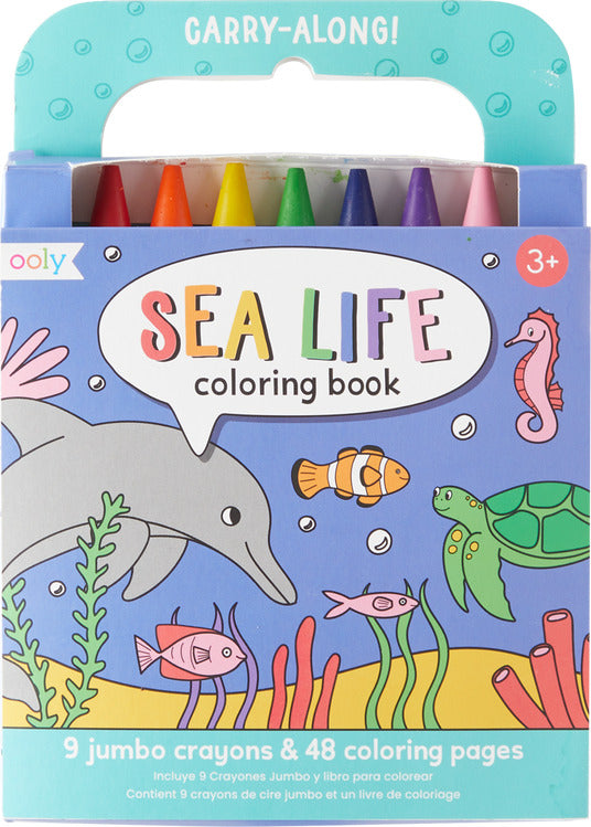 Carry Along Coloring Book Set - Sea Life