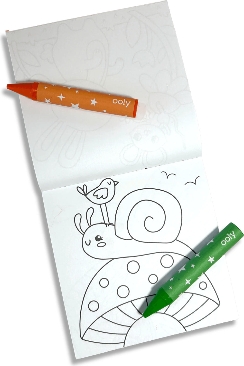 Carry Along! Coloring Book and Crayon Set - Garden Pals - Set of 9 Crayons