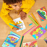 Undercover Art Hidden Pattern Coloring Activity Art Cards - Dino Tales