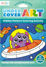 Undercover Art Hidden Pattern Coloring Activity Art Cards - Monster Aliens