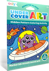 Undercover Art Hidden Pattern Coloring Activity Art Cards - Monster Aliens