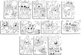 Undercover Art Hidden Pattern Coloring Activity Art Cards - Monster Aliens