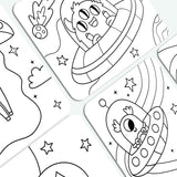 Undercover Art Hidden Pattern Coloring Activity Art Cards - Monster Aliens
