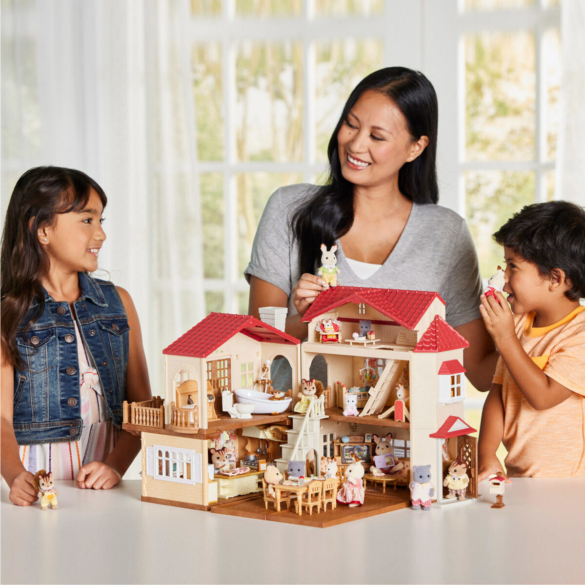 Calico Critters Red Roof Country Home – Secret Attic Playroom