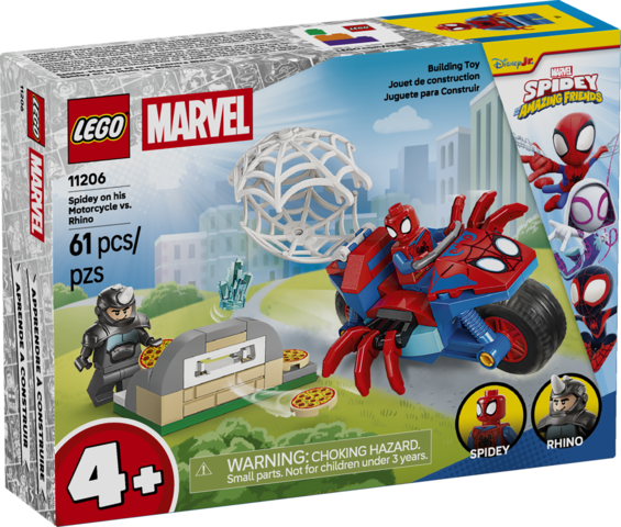 Marvel: Spidey on his Motorcycle vs Rhino