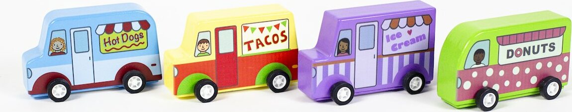 Pull Back Vehicles -  Food Trucks (assorted)