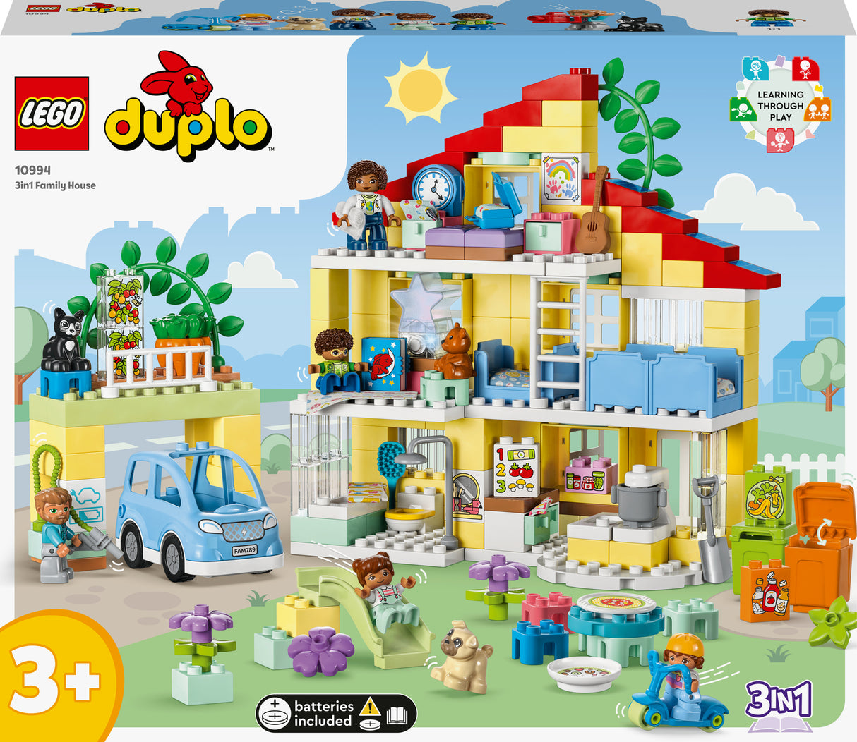 LEGO® DUPLO 3 in 1 Family House Set with Toy Car