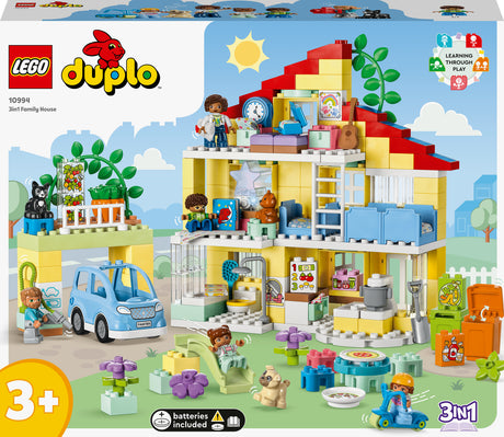 LEGO® DUPLO 3 in 1 Family House Set with Toy Car