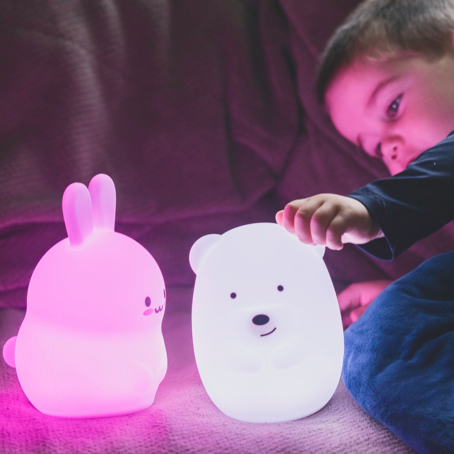 LumiPets Bear - Bluetooth - Children's Nursery Touch Night Light - Thumbnail 2