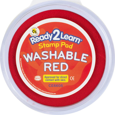 Jumbo Circular Washable Stamp Pad - Red