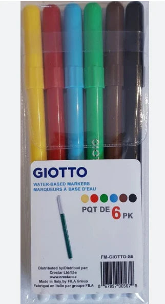 Giotto Water-Based Markers 6pk