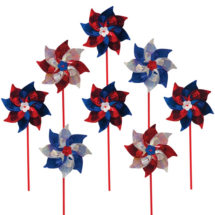 PinWheel: 8" Patriotic Sparkle