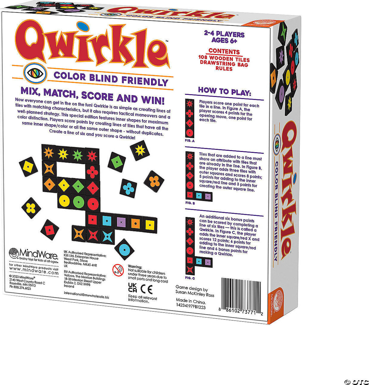 Qwirkle: Color Blind Friendly Family Game