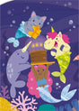 Fantasy Animals Foil Tri-Fold Birthday C