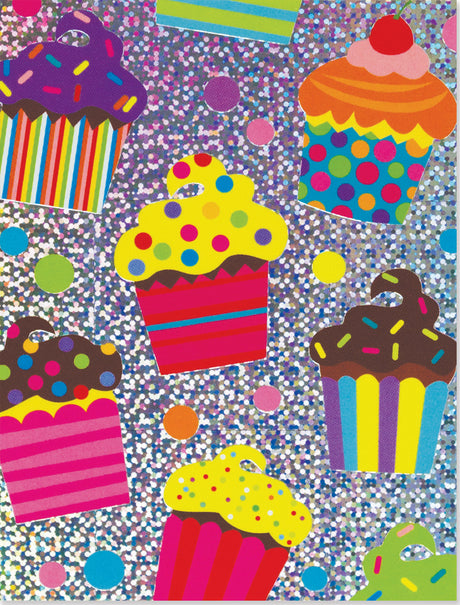 Cupcake Pattern Foil Card