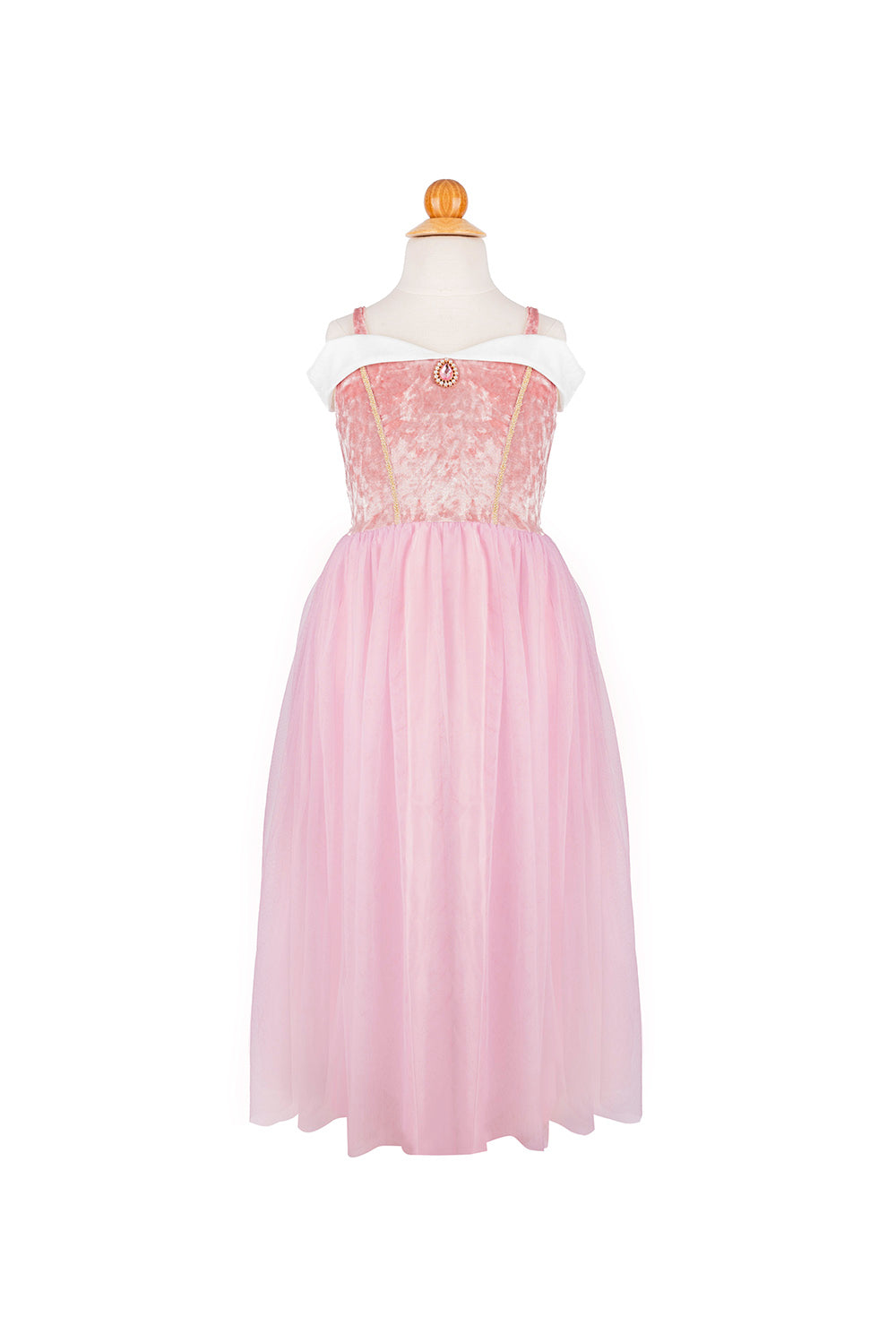 Velvety Soft Sleeping Sweetheart Princess Gown with Arm Warmers, Size 5-6