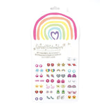 Rainbow Love Sticker Earrings, 30 pairs