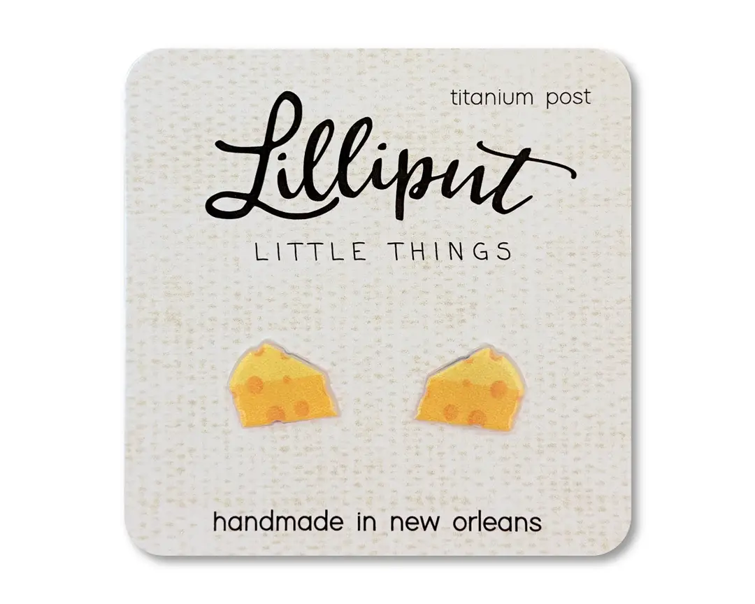 Lilliput Earrings: Cheese
