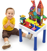 PicassoTiles 316pcs Building Brick Activity Play Table Set