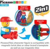 PicassoTiles 316pcs Building Brick Activity Play Table Set
