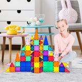 PicassoTiles 101 Piece Magnetic Tile Building Block Toy Set