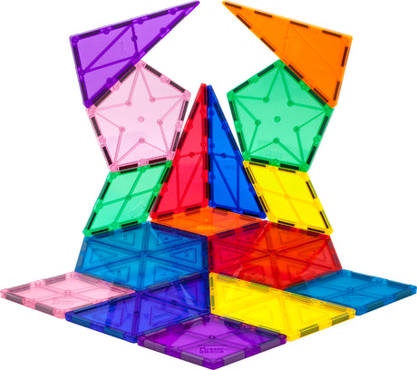 PicassoTiles 16 Piece Geometry Magnetic Building Block Set