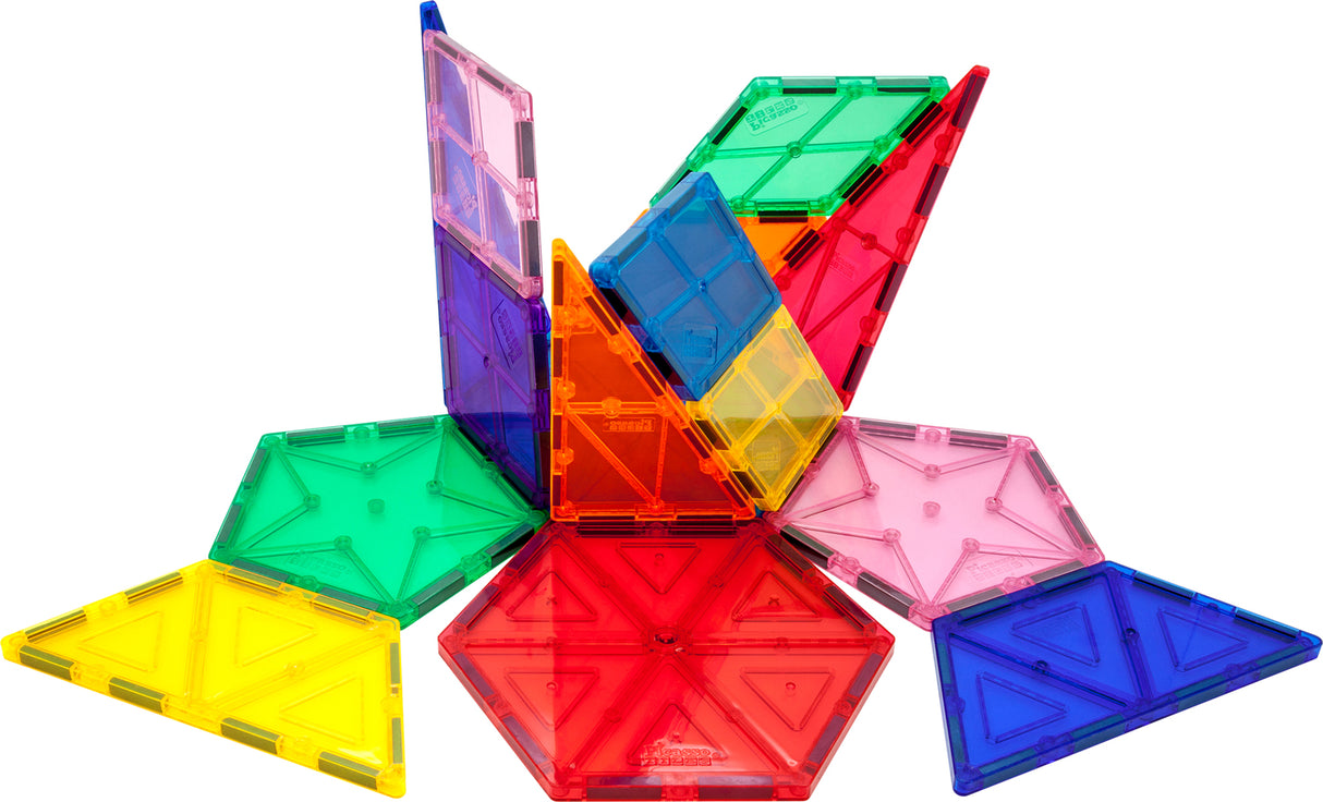 PicassoTiles 16 Piece Geometry Magnetic Building Block Set