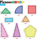 PicassoTiles 41pc Prism Magnetic Building Block Set