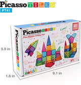 PicassoTiles 41pc Prism Magnetic Building Block Set
